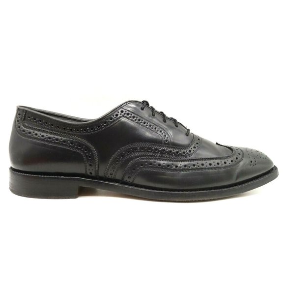 Johnston Murphy Aristocraft USA Black Shell Cordovan Wingtip Oxfords Mens 13 AAA Johnston Murphy Crown Aristocraft for sale | eBay main image 2
